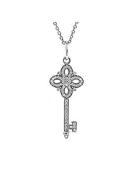 Tiffany & Co. Victoria Key Pendant Necklace Platinum and 18k White Gold with Diamonds Mini (view 1)