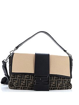 Fendi Baguette Convertible Belt Bag Zucca Canvas with Canvas and Leather Large (view 1)