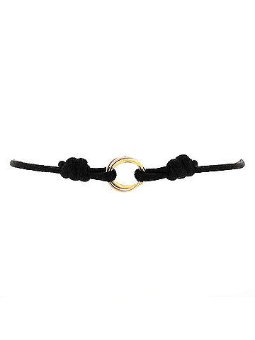 Cartier 100 18k Tri Colored Gold Trinity On Cord Bracelet Silk