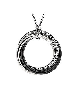 Cartier Trinity Pendant Necklace 18K White Gold with Diamonds and Ceramic Small (view 1)