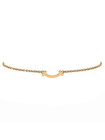 Tiffany smile bracelet rose on sale gold