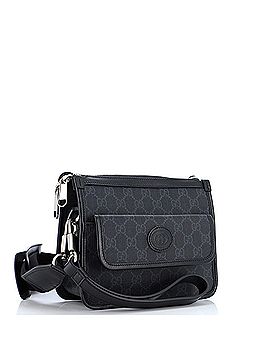 Gucci Interlocking G Patch Wristlet Flap Messenger Bag GG Coated Canvas Small (view 2)