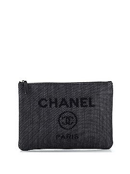 Chanel Deauville Pouch Mixed Fibers Medium (view 1)