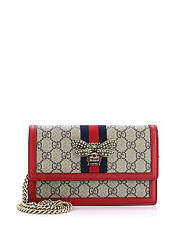 Gucci Queen Margaret Chain Wallet GG Coated Canvas Mini (view 1)