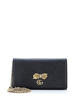 Gucci GG Marmont Chain Wallet Embellished Leather Mini (view 1)