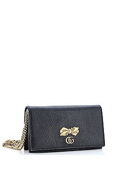 Gucci GG Marmont Chain Wallet Embellished Leather Mini (view 2)