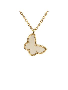 Van Cleef & Arpels Sweet Alhambra Butterfly Pendant Necklace 18K Yellow Gold and Mother of Pearl (view 1)