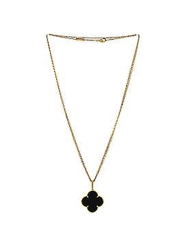 Van Cleef & Arpels Magic Alhambra Pendant Necklace 18K Yellow Gold and Onyx (view 2)