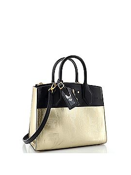 Louis Vuitton City Steamer Handbag Gravity Gold Calfskin and Leather PM (view 2)