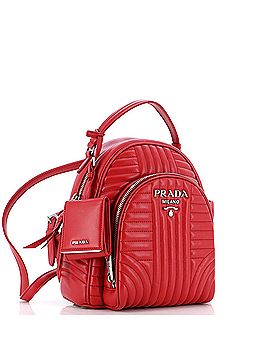 Prada Front Pocket Backpack Diagramme Quilted Leather Small (view 2)