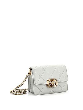 Chanel Crystal Geometric Frame CC Flap Bag Quilted Calfskin Mini (view 2)