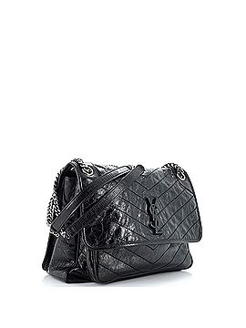 Saint Laurent Niki Chain Flap Bag Matelasse Chevron Leather Large (view 2)