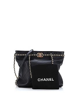 Chanel CC Lock Chain Handle Shopping Tote Quilted Calfskin Medium (view 2)