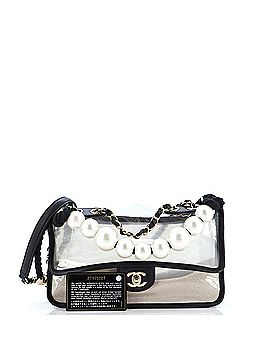 Chanel Sand By The Sea Pearl Flap Bag PVC with Lambskin Medium (view 2)