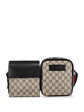 Gucci Double Web Belt Bag GG Coated Canvas with Leather (view 1)