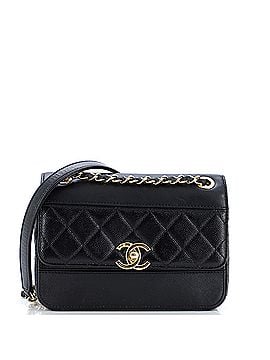 Chanel CC Chain Flap Bag Lambskin and Quilted Patent Caviar Mini (view 1)
