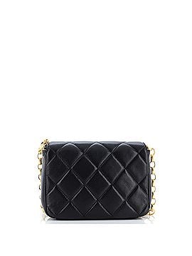 Chanel CC Coin Chain Flap Bag Quilted Lambskin Small (view 2)