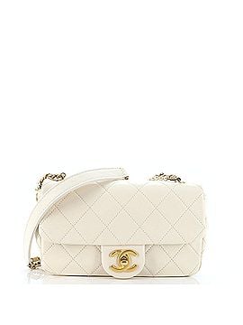 Chanel Crystal Pearls Chain Flap Bag Quilted Calfskin Small (view 1)