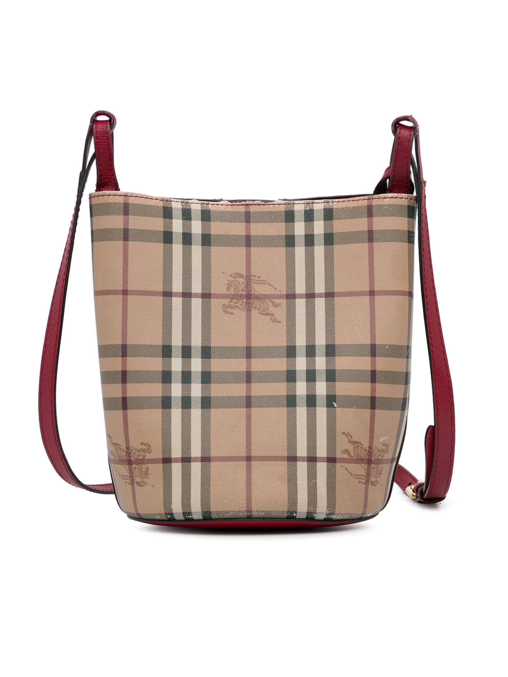 Burberry small lorne hot sale leather bucket bag