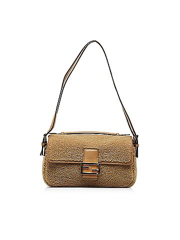 Fendi shearling hot sale baguette bag