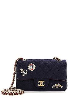 Chanel Paris-Hamburg Charms Classic Single Flap Bag Quilted Wool and Lambskin Mini (view 1)