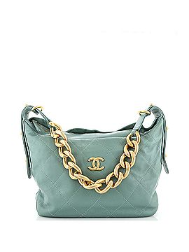 Chanel Daily Belted Chain Handle Hobo Quilted Calfskin Small (view 1)