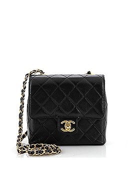 Chanel Square CC Chain Flap Bag Quilted Shiny Calfskin Mini (view 1)