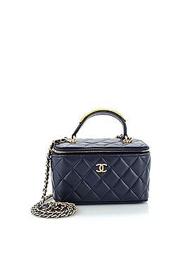 Chanel CC Top Handle Vanity Case with Chain Quilted Lambskin with Metal Small (view 1)
