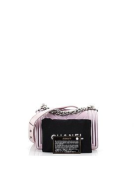 Chanel Boy Flap Bag Chevron Iridescent Calfskin with Resin Hardware Small (view 2)