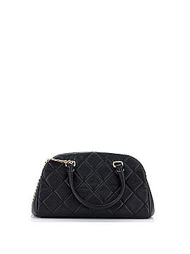 Chanel CC Chain Compartment Top Handle Bowling Bag Quilted Caviar Small (view 2)