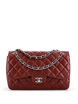 Chanel Vintage Classic Double Flap Bag Quilted Caviar Jumbo (view 1)