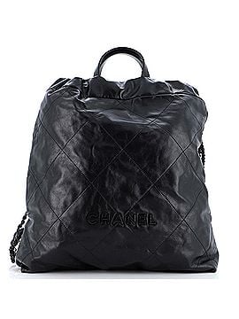 Chanel So Black 22 Chain Backpack Quilted Calfskin Large (view 1)