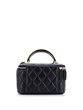 Chanel CC Top Handle Vanity Case with Chain Quilted Lambskin with Metal Small (view 2)