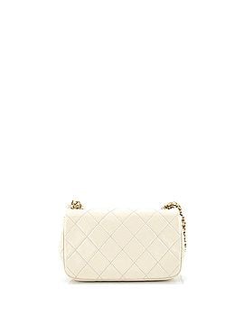 Chanel Crystal Pearls Chain Flap Bag Quilted Calfskin Small (view 2)