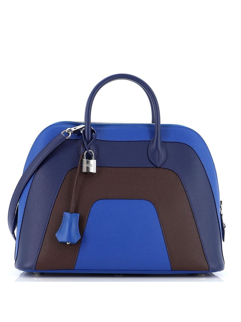 Hermès 100% Leather Blue Multi Color Bolide 1923 Rainbow Bag Epsom 30 One Size - photo 1