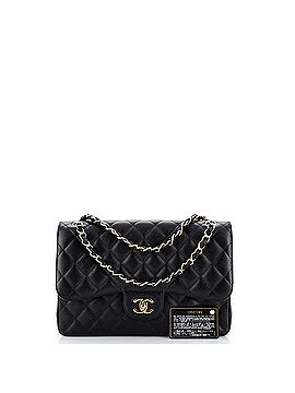 Chanel Vintage Classic Double Flap Bag Quilted Caviar Jumbo (view 2)