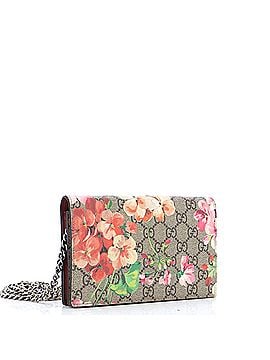 Gucci Chain Wallet Blooms Print GG Coated Canvas (view 2)