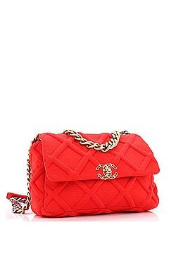 Chanel 19 Flap Bag Quilted Jersey Large (view 2)