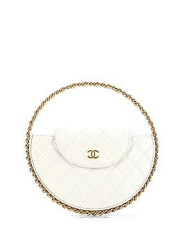 Chanel Chain Around Hoop Bag Quilted Patent Small (view 1)