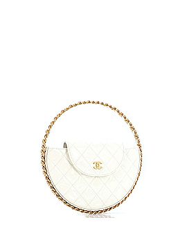 Chanel Chain Around Hoop Bag Quilted Patent Small (view 2)