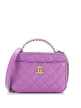 Chanel Pick Me Up Logo Handle Vanity Case Quilted Lambskin Mini (view 1)