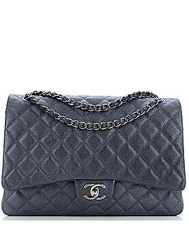 Chanel Classic Double Flap Bag Quilted Iridescent Caviar Maxi (view 1)