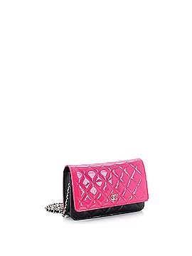 Chanel Bicolor Wallet on Chain Quilted Patent (view 2)