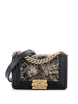 Chanel Boy Flap Bag Quilted Metallic Crumpled Goatskin Small (view 1)
