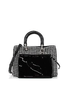 Christian Dior Diorissimo Tote Patent and Tweed Large (view 2)