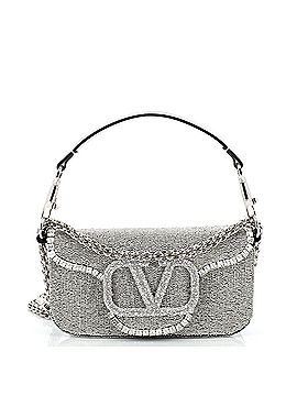 Valentino Garavani VLogo Loco Flap Shoulder Bag Embellished Leather Small (view 1)