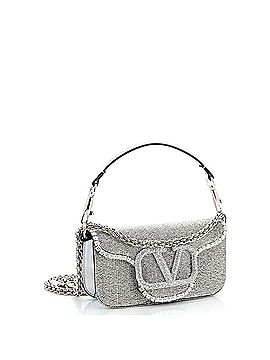 Valentino Garavani VLogo Loco Flap Shoulder Bag Embellished Leather Small (view 2)