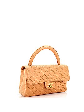 Chanel Vintage Twin Top Handle Flap Bag Quilted Lambskin Medium (view 2)