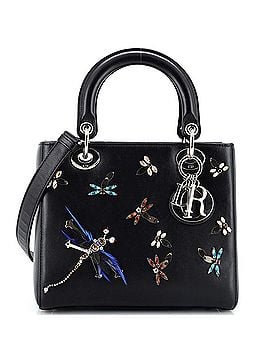 Christian Dior Lady Dior Bag Limited Edition Dragonfly Embellished Leather Medium (view 1)
