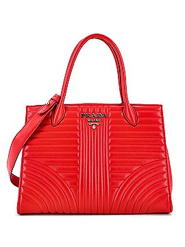 Prada Convertible Open Tote Diagramme Quilted Leather Medium (view 1)